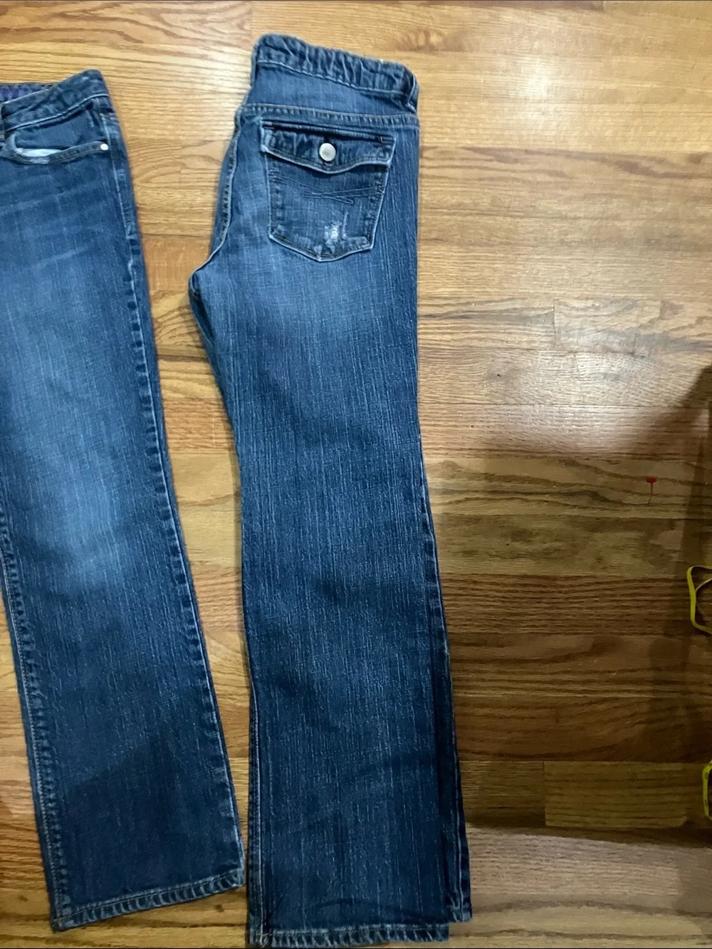 GAP Girls Blue Denim Distressed Jeans Sz 12 Plus Adjustable Waist EUC 2 Pairs